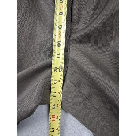 Eddie Bauer Men’s Stretch Waist Dress Pants 36x26 Wool Forest Green - Picture 11 of 13